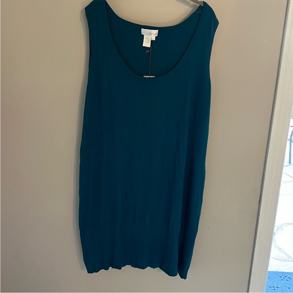 Spiegel women’s long sleeveless tunic silk cashmere blend tank size 3xl nwt